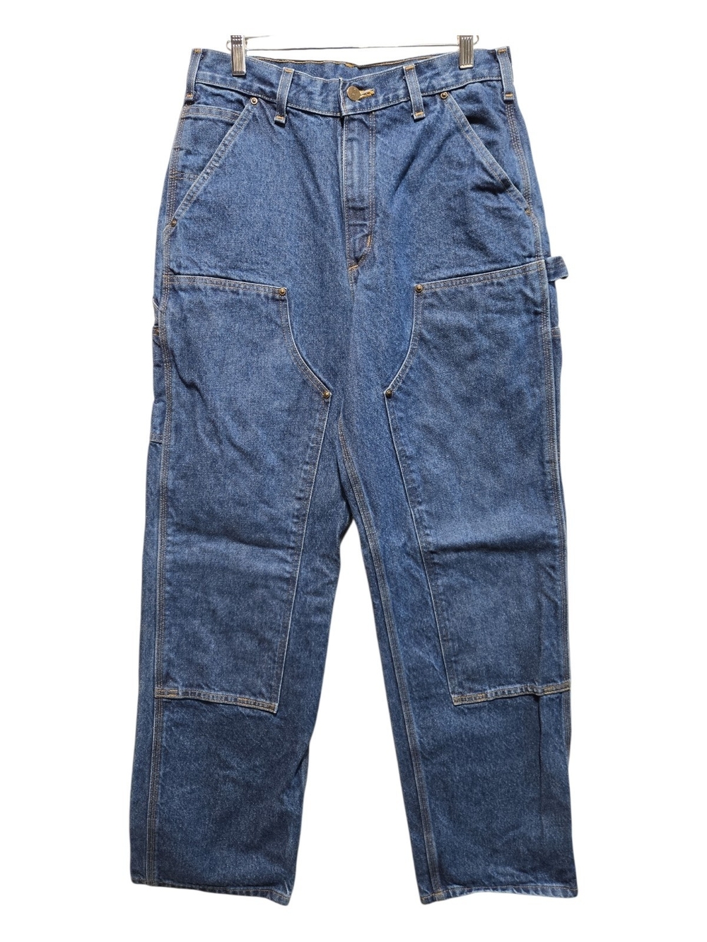 Vintage Carhartt B73 DST Double Knee Loose Orignal Denim Jean Sz 31X32 Work Y2K